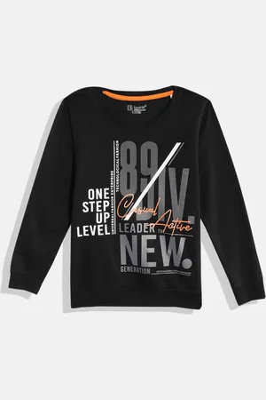Eteenz Boys Premium Cotton Typography Printed Sweatshirt