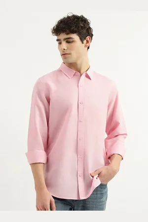 Benetton Slim Fit Spread Collar Cotton Casual Shirt