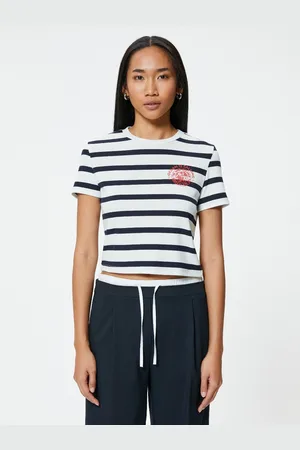 Koton Women Striped Round Neck T-Shirt