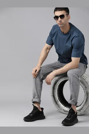 Roadster Men Navy Blue Cotton Casual Shirt