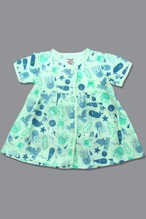 Born Ethnic Motifs Print Organic Cotton A-Line Dress