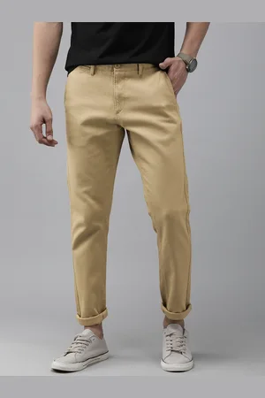 U.S. Polo Assn. Men Trim Fit Textured Corduroy Mid Rise Regular Trousers