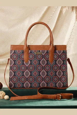 Priyaasi Ethnic Motifs Printed PU Structured Handheld Bag