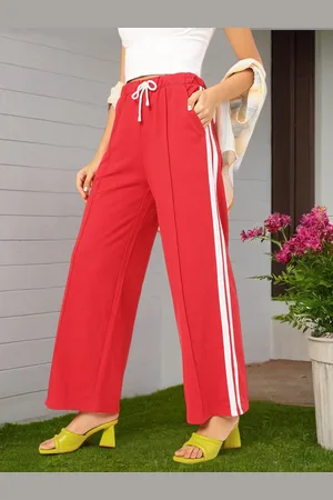 DressBerry Women Retro Flare Side Stripes Pleated Trousers