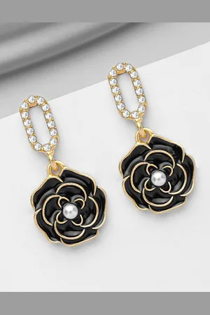 Krelin Gold-Plated Floral Drop Earrings