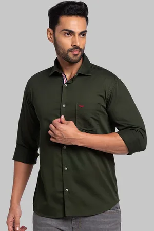 Park Avenue Spread Collar Slim Fit Cotton Casual Shirt