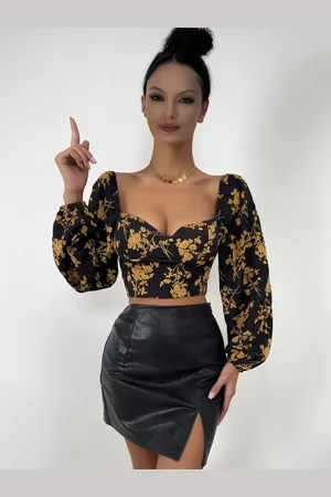 Stylecast Women Floral Print Puff Sleeve Bodycon Dress