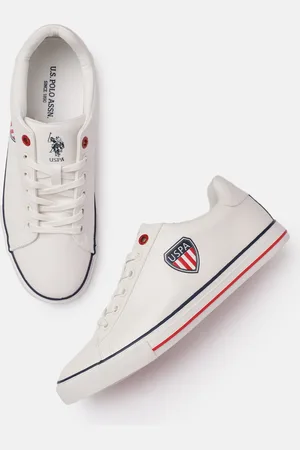 U.S. Polo Assn. U S Polo Assn Men Off White PU Sneakers