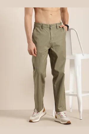 HERE&NOW Men Textured Regular Trousers