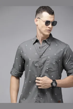 Roadster The Life Co. Geometric Printed Pure Cotton Casual Shirt