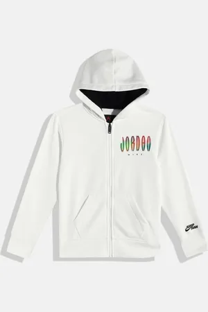 Jordan Boys White Hooded Sweatshirt