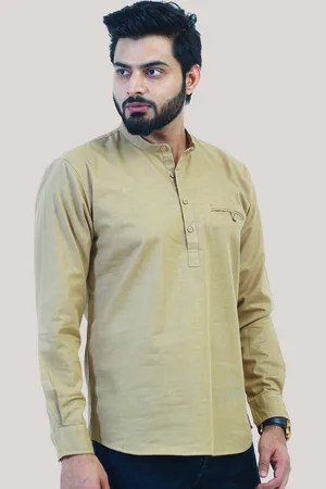 Blue Bird Cotton Shirt Collar Straight Kurta
