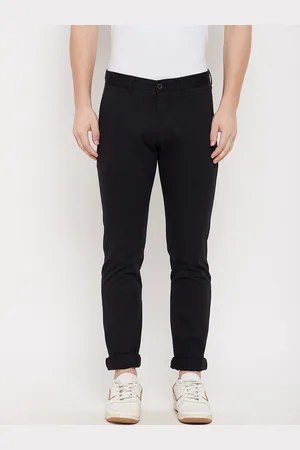 Duke Men Black Slim Fit Trousers