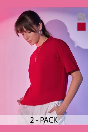 BuyNewTrend Women 2 Raw Edge T-shirt