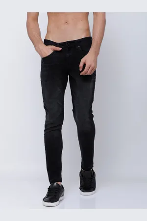 LocoMotive Men Black Tapered Fit Mid-Rise Clean Look Stretchable Jeans