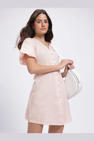 DressBerry Cotton Linen Mini A-Line Dress