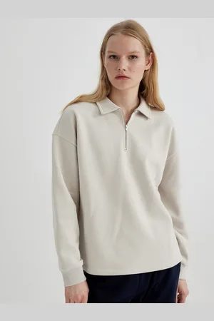 DeFacto Shirt Collar Long Sleeves Pullover