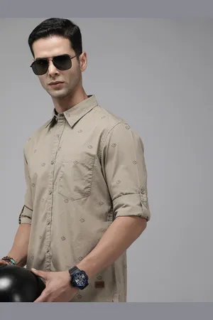 Roadster The Life Co. Geometric Printed Pure Cotton Casual Shirt