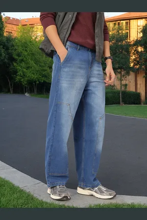 Kook N Keech \Laid-Back Luxe Panelled Loose Fit Jeans
