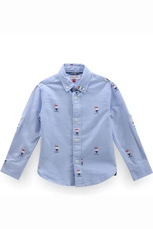 Ralph Lauren Boys Classic Printed Button-Down Collar Oxford Pure Cotton Shirt