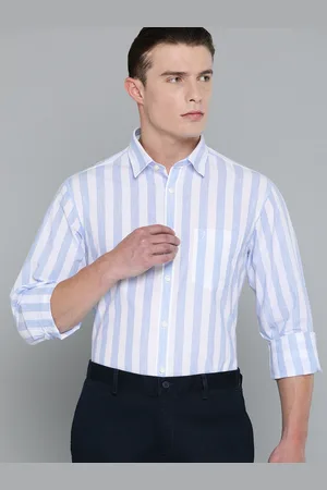 Indian Terrain Classic Slim Fit Striped Cotton Smart Casual Shirt