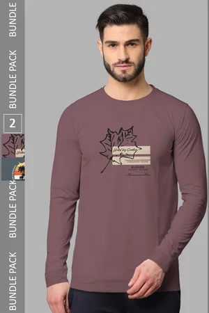 bullmer Pack Of 2 Printed Cotton T-Shirts