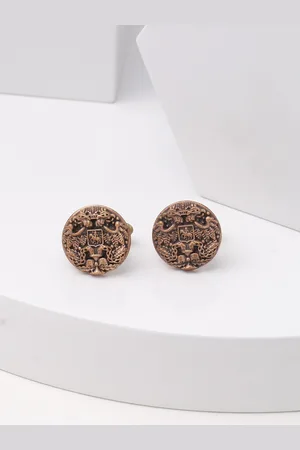 COSA NOSTRAA Men Gold-Toned & Gunmetal-Toned Military Merit Cufflink