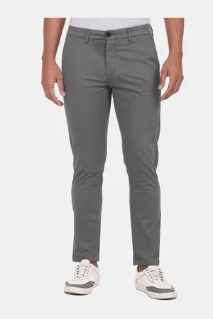 U.S. Polo Assn. U S Polo Assn Men Grey Solid Trousers
