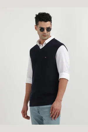 Tommy Hilfiger V Neck Sleeveless Cotton Sweater Vest