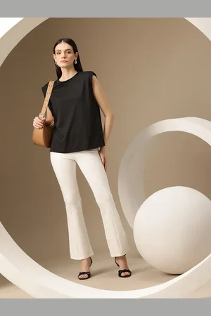 Chemistry Women Extended Sleeves Padded Shoulder T-shirt