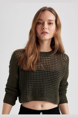 DeFacto Women Crop Pullover Sweater