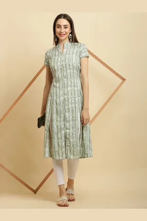 EZIS FASHION Ethnic Motifs Printed Mandarin Collar A-Line Kurta