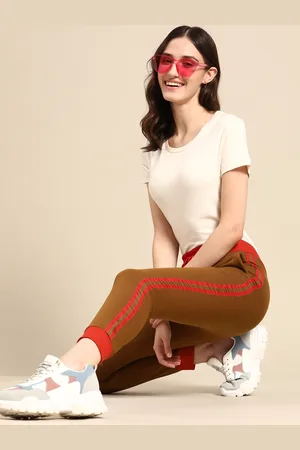 Benetton Women Brown Solid Joggers