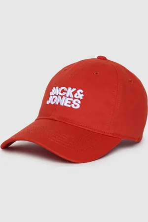 JACK & JONES Boys Red & White Embroidered Baseball Cap