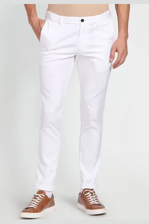 Arrow Men Mid Rise Low-Rise Bronson Slim Fit Solid Cotton Chinos
