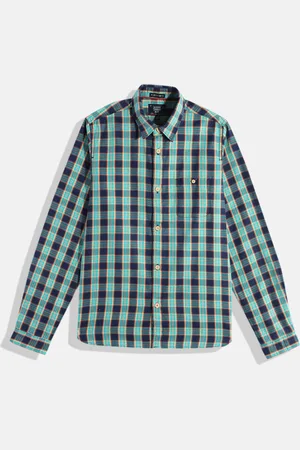 Indian Terrain Boys Tartan Checked Pure Cotton Casual Shirt