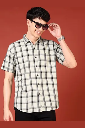 V-Mart Men Opaque Checked Casual Shirt
