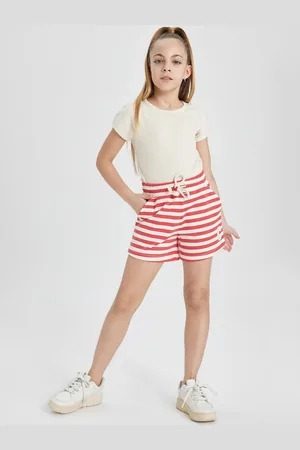 DeFacto Girls Cotton Striped Shorts
