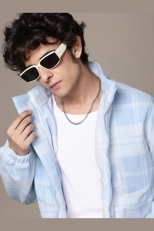 Roadster The Life Co. Faux Fur Trim Checked Tailored Jacket