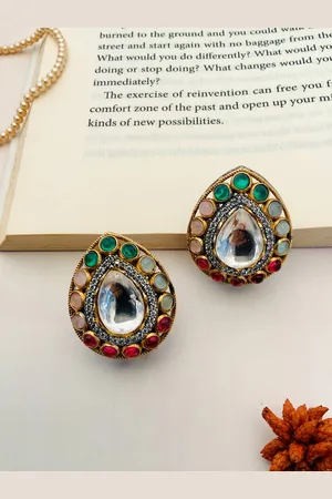 ABDESIGNS Gold-Plated Classic Studs Earrings