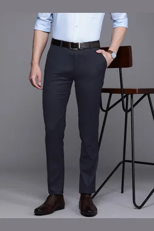 Raymond Weil Men Solid Slim Fit Formal Trousers