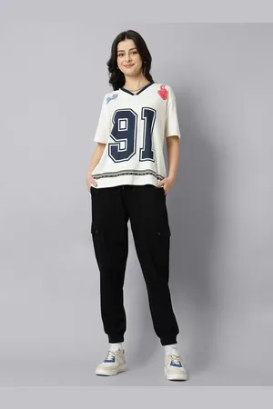 Free Authority Women Tom & Jerry Graphic Printed Cotton Oversized T-shirt
