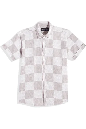 CAVIO Boys Comfort Checked Pure Cotton Casual Shirt