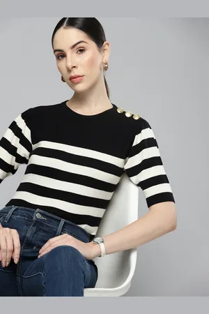 Chemistry Striped Studded Top