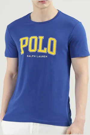 Ralph Lauren Men Typography Printed Round Neck Cotton T-shirt