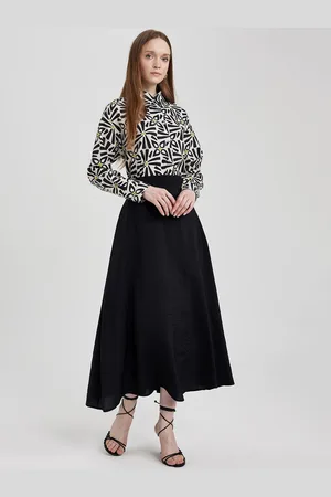 DeFacto Flared Maxi Skirt