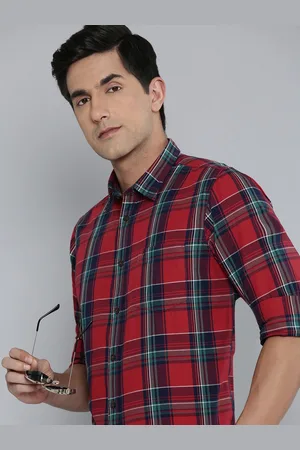 Indian Terrain Slim Fit Checked Semiformal Shirt