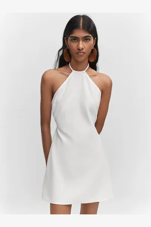 MANGO Halter Neck Sheath Mini Dress