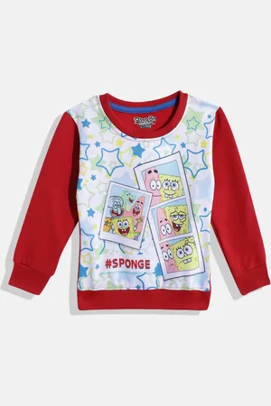 Eteenz Girls SpongeBob SquarePants Printed Cotton Sweatshirt