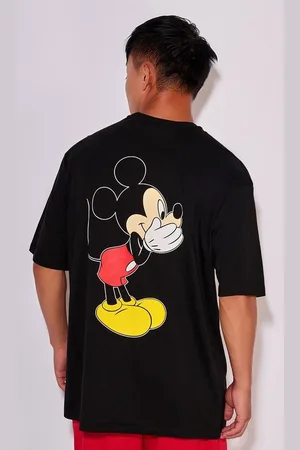 Bewakoof Merchandise Disney Mickey Mouse Printed Oversized Pure Cotton T-shirt